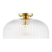 Meridian - M60080NB - One Light Semi-Flush Mount - Natural Brass