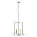 Meridian - M7044BN - Four Light Pendant - Brushed Nickel