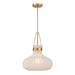 Meridian - M7046NB - One Light Pendant - Natural Brass