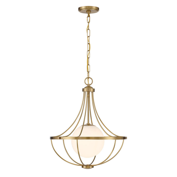 Meridian - M7047NB - One Light Pendant - Natural Brass