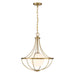 Meridian - M7047NB - One Light Pendant - Natural Brass