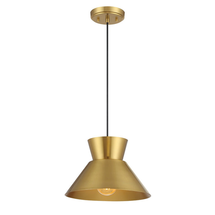 Meridian - M7049NB - One Light Pendant - Natural Brass