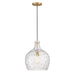 Meridian - M7053NB - One Light Pendant - Natural Brass