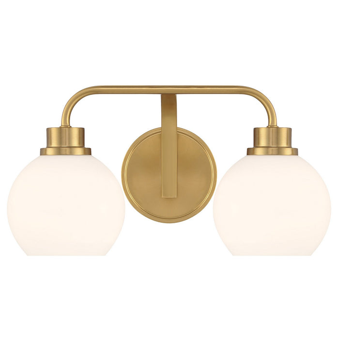 Meridian - M80080NB - Two Light Bathroom Vanity - Natural Brass