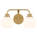 Meridian - M80080NB - Two Light Bathroom Vanity - Natural Brass