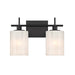 Meridian - M80083MBK - Two Light Bathroom Vanity - Matte Black