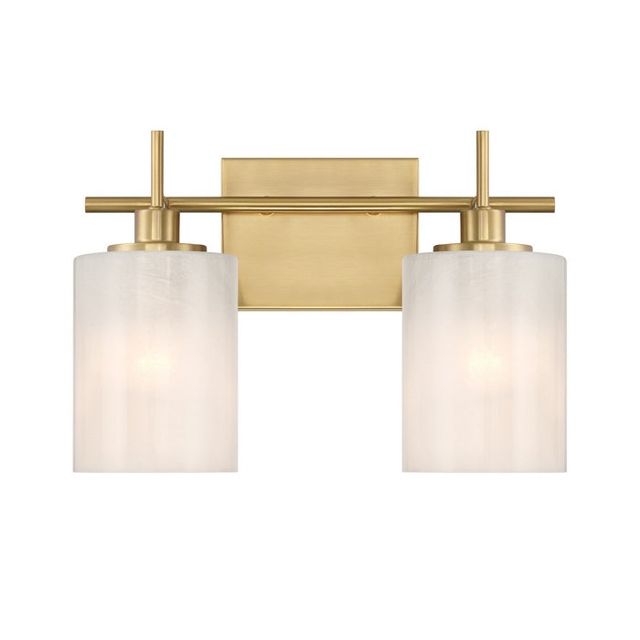 Meridian - M80083NB - Two Light Bathroom Vanity - Natural Brass