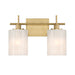 Meridian - M80083NB - Two Light Bathroom Vanity - Natural Brass