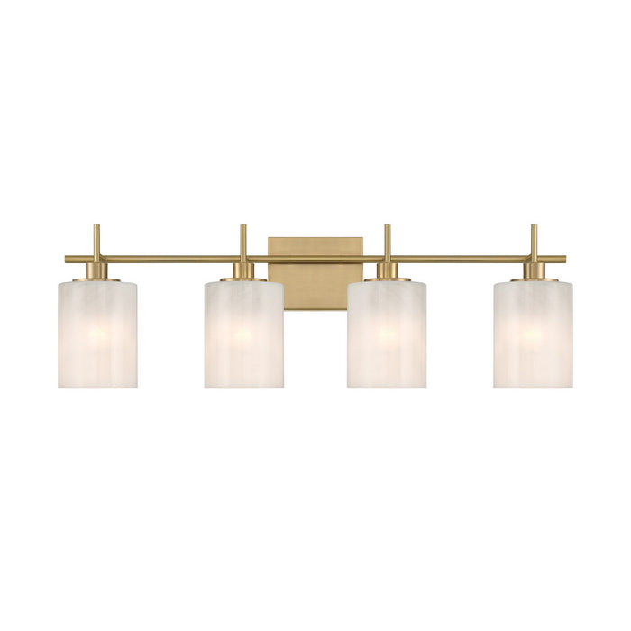 Meridian - M80085NB - Four Light Bathroom Vanity - Natural Brass