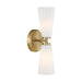 Meridian - M90109NB - Two Light Wall Sconce - Natural Brass