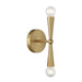 Meridian - M90110NB - Two Light Wall Sconce - Natural Brass