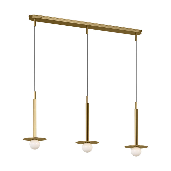 Visual Comfort Studio - KC1143BBS - Three Light Linear Pendant - Nodes - Burnished Brass