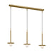 Visual Comfort Studio - KC1143BBS - Three Light Linear Pendant - Nodes - Burnished Brass