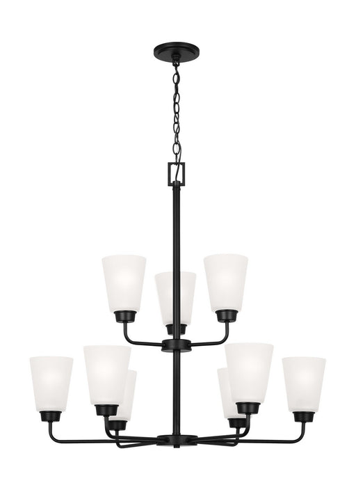 Generation Lighting - 3115209EN3-112 - Nine Light Chandelier - Kerrville - Midnight Black