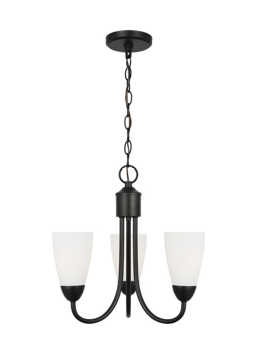 Generation Lighting - 3120203EN3-112 - Three Light Chandelier - Seville - Midnight Black