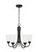 Generation Lighting - 3120205EN3-112 - Five Light Chandelier - Seville - Midnight Black