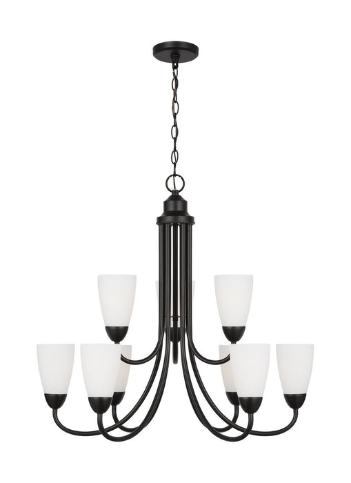 Generation Lighting - 3120209EN3-112 - Nine Light Chandelier - Seville - Midnight Black