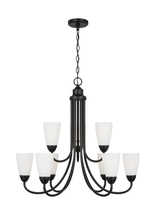 Generation Lighting - 3120209EN3-112 - Nine Light Chandelier - Seville - Midnight Black