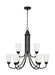 Generation Lighting - 3120209EN3-112 - Nine Light Chandelier - Seville - Midnight Black