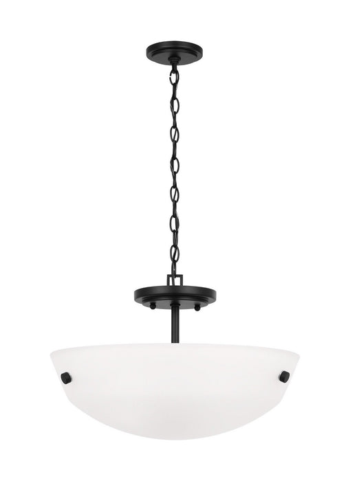 Generation Lighting - 7715202EN3-112 - Two Light Semi-Flush Convertible Pendant - Kerrville - Midnight Black