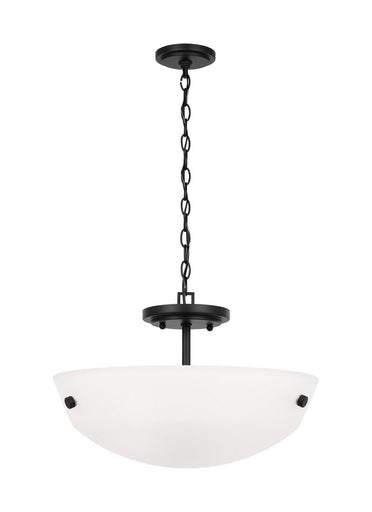 Kerrville Two Light Semi-Flush Convertible Pendant Midnight Black