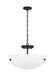 Generation Lighting - 7715202EN3-112 - Two Light Semi-Flush Convertible Pendant - Kerrville - Midnight Black