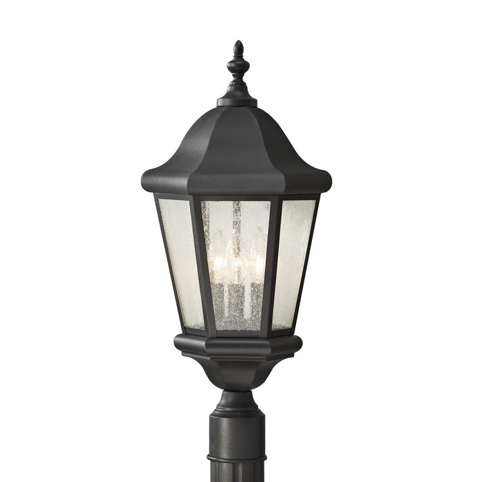 Generation Lighting - OL5907EN/BK - Three Light Outdoor Post Lantern - Martinsville - Black