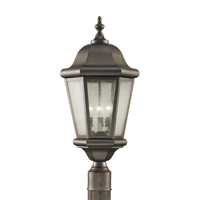 Generation Lighting - OL5907EN/CB - Three Light Outdoor Post Lantern - Martinsville - Corinthian Bronze
