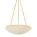 Hudson Valley - 1704-VGL - Four Light Pendant - Summerside - Vintage Gold Leaf