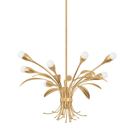 Hudson Valley - 1909-VGL - Nine Light Chandelier - Bilston - Vintage Gold Leaf