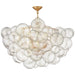 Visual Comfort Signature - JN 4115G/CG - Eight Light Semi-Flush Mount - Talia - Gild And Clear Swirled Glass