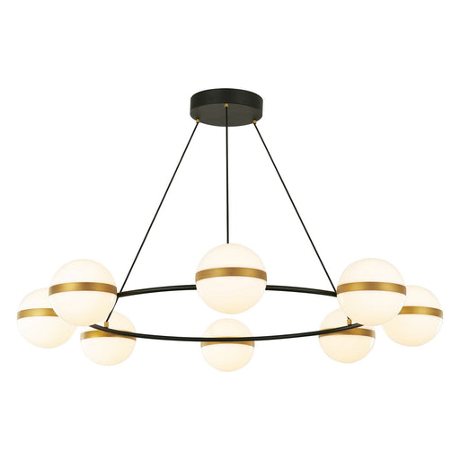 Alora - CH302008MBBG-UNV - LED Chandelier - Tagliato - Matte Black/Brushed Gold