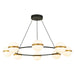 Alora - CH302008MBBG-UNV - LED Chandelier - Tagliato - Matte Black/Brushed Gold