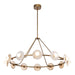 Alora - CH346046VBAR-UNV - LED Chandelier - Dahlia - Vintage Brass/Alabaster