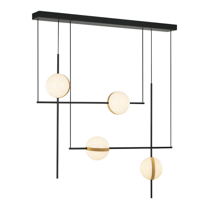 Alora - LP302004MBBG-UNV - LED Linear Pendant - Tagliato - Matte Black/Brushed Gold