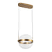 Kuzco Lighting - PD75912-BG/LG-3CCT-UNV - LED Pendant - Pisces - Brushed Gold/Light Guide