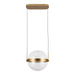 Kuzco Lighting - PD75912-BG/LG-3CCT-UNV - LED Pendant - Pisces - Brushed Gold/Light Guide