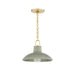 Hudson Valley - 1914-AGB/CMC - One Light Pendant - Pottersville - Aged Brass/Ceramic Moss Crackle