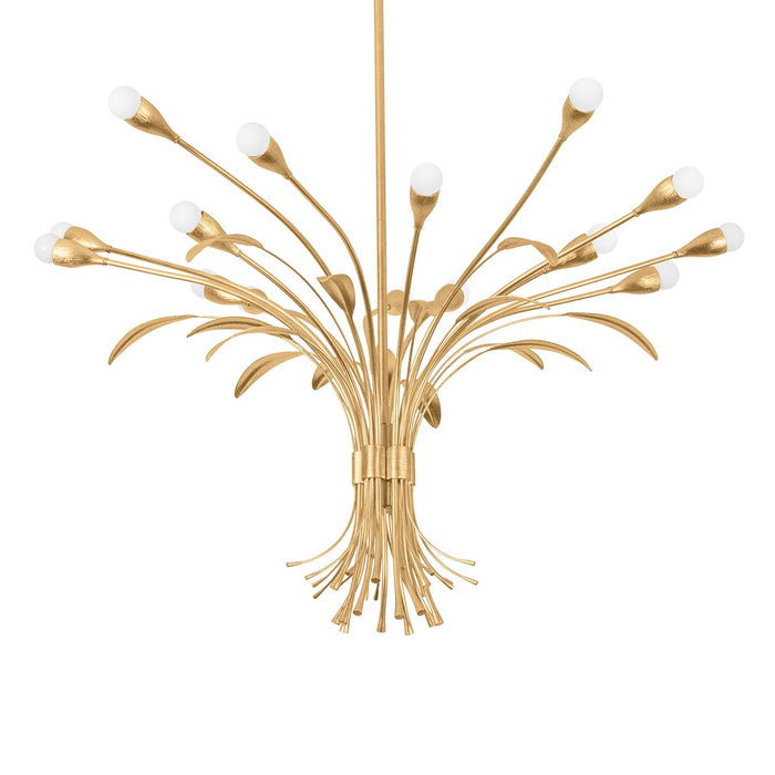 Hudson Valley - 1915-VGL - 15 Light Chandelier - Bilston - Vintage Gold Leaf