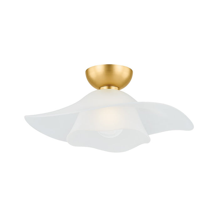 Hudson Valley - 2918-AGB - One Light Flush Mount - Netherlee - Aged Brass