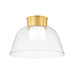 Hudson Valley - 3514-AGB - One Light Flush Mount - Lakeside - Aged Brass