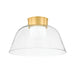 Hudson Valley - 3520-AGB - One Light Flush Mount - Lakeside - Aged Brass