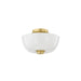 Hudson Valley - 5215-AGB - One Light Flush Mount - Dove - Aged Brass