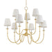 Hudson Valley - 6939-AGB - Nine Light Chandelier - Amina - Aged Brass