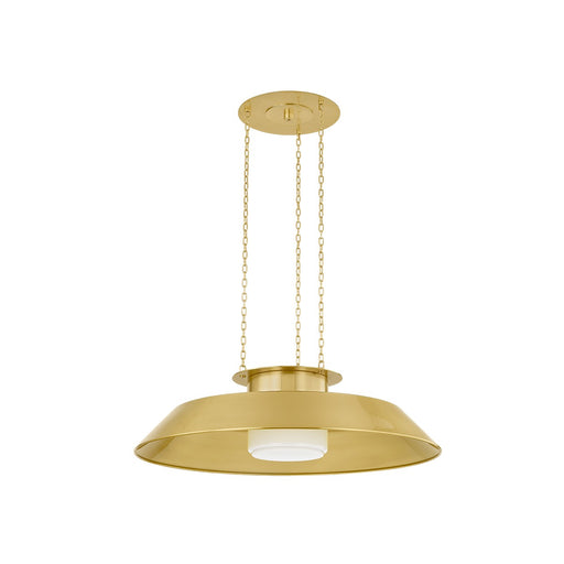 Hudson Valley - 8832-AGB - One Light Pendant - Woodrow - Aged Brass