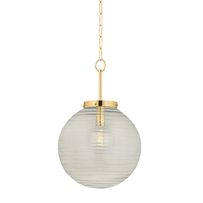 Hudson Valley - 9917-AGB - One Light Pendant - Falls Mills - Aged Brass