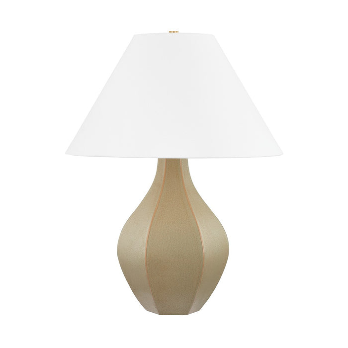 Hudson Valley - L7029-AGB/CCN - One Light Table Lamp - Abescon - Aged Brass/Ceramic Cocoon