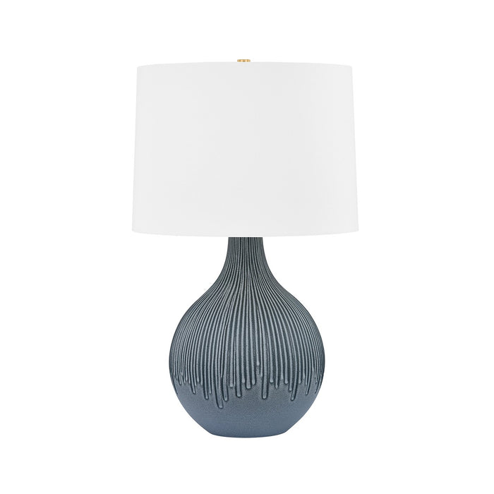 Hudson Valley - L7428-AGB/CPB - One Light Table Lamp - Nepperhand - Aged Brass/Ceramic Providence Blue