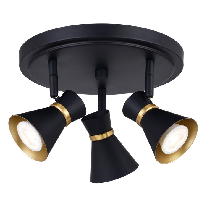 Vaxcel - C0286 - LED Directional Light - Alto - Matte Black and Satin Brass