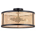 Vaxcel - C0289 - Three Light Semi-Flush Mount - Berens - Matte Black